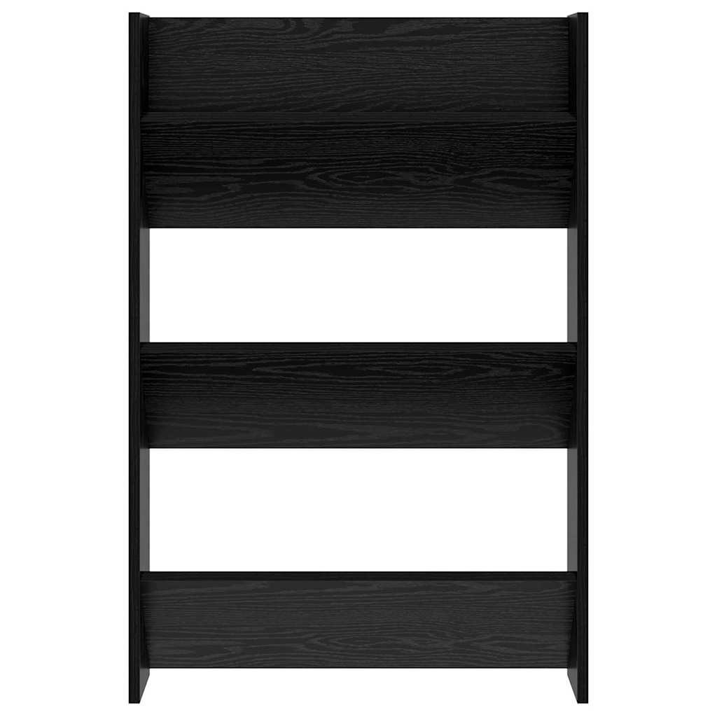 Cipőszekrény 2 db 60 x 18 x 90 cm Szerelt Fa Fekete tölgy