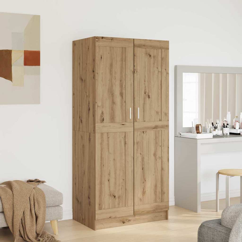 Ruhásszekrény Művészi tölgy 82,5 x 51,5 x 180 cm Szerelt Fa