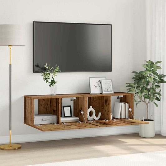 TV szekrény garnitúra 2 pcs Sokszínű 60 x 30 x 30 cm Faanyag