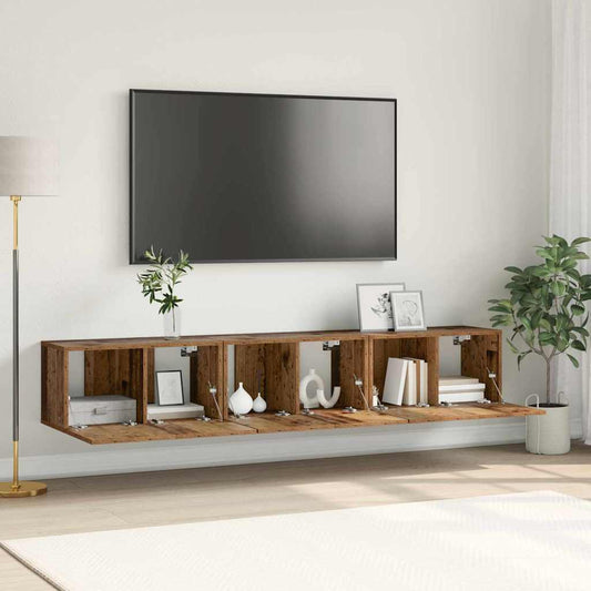 TV szekrény garnitúra 3 pcs Barna 60 x 30 x 30 cm Faanyag
