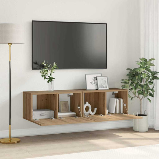 TV szekrény garnitúra 2 pcs Barna 60 x 30 x 30 cm Faanyag