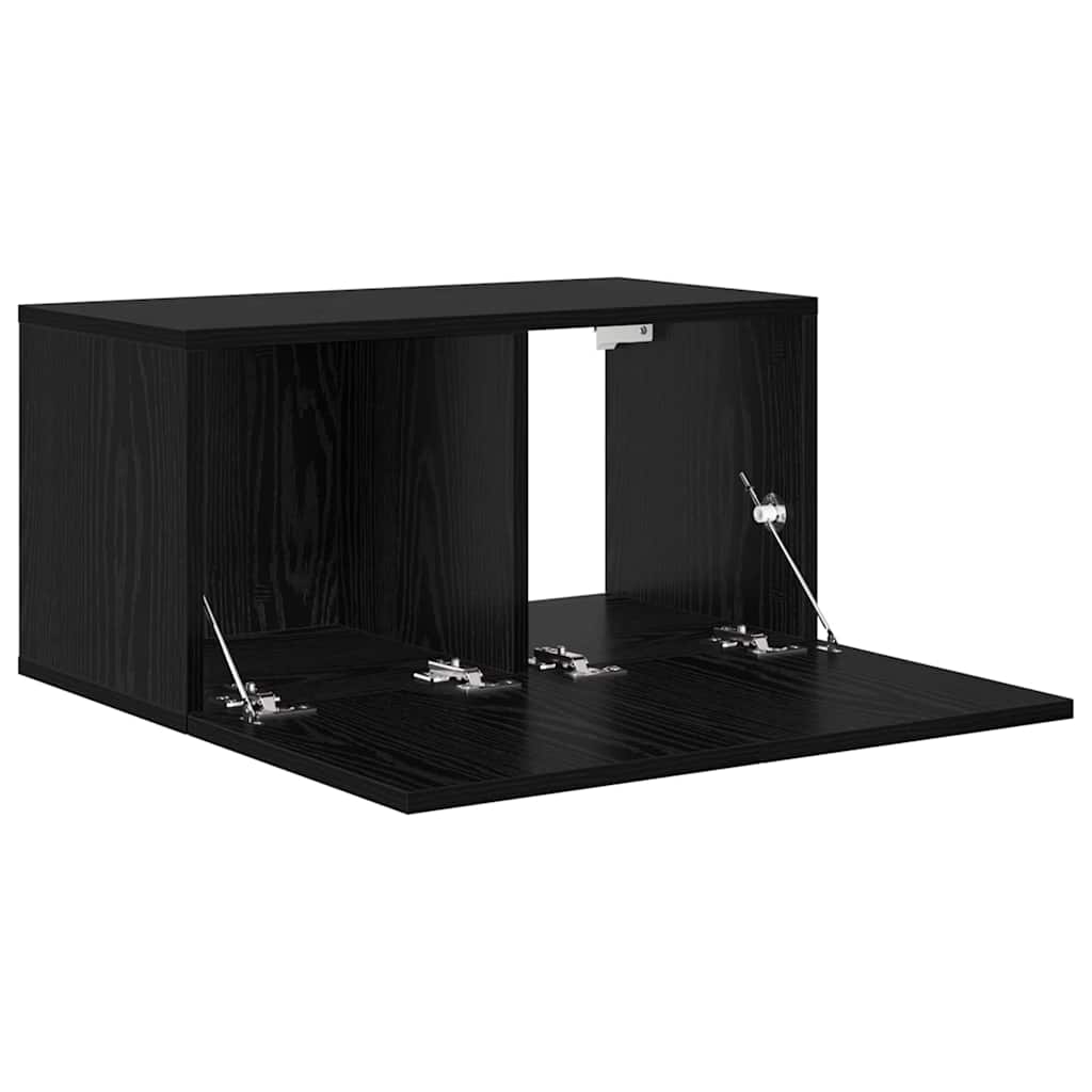 TV szekrény garnitúra 60 x 30 x 30 cm Fekete Szerelt Fa