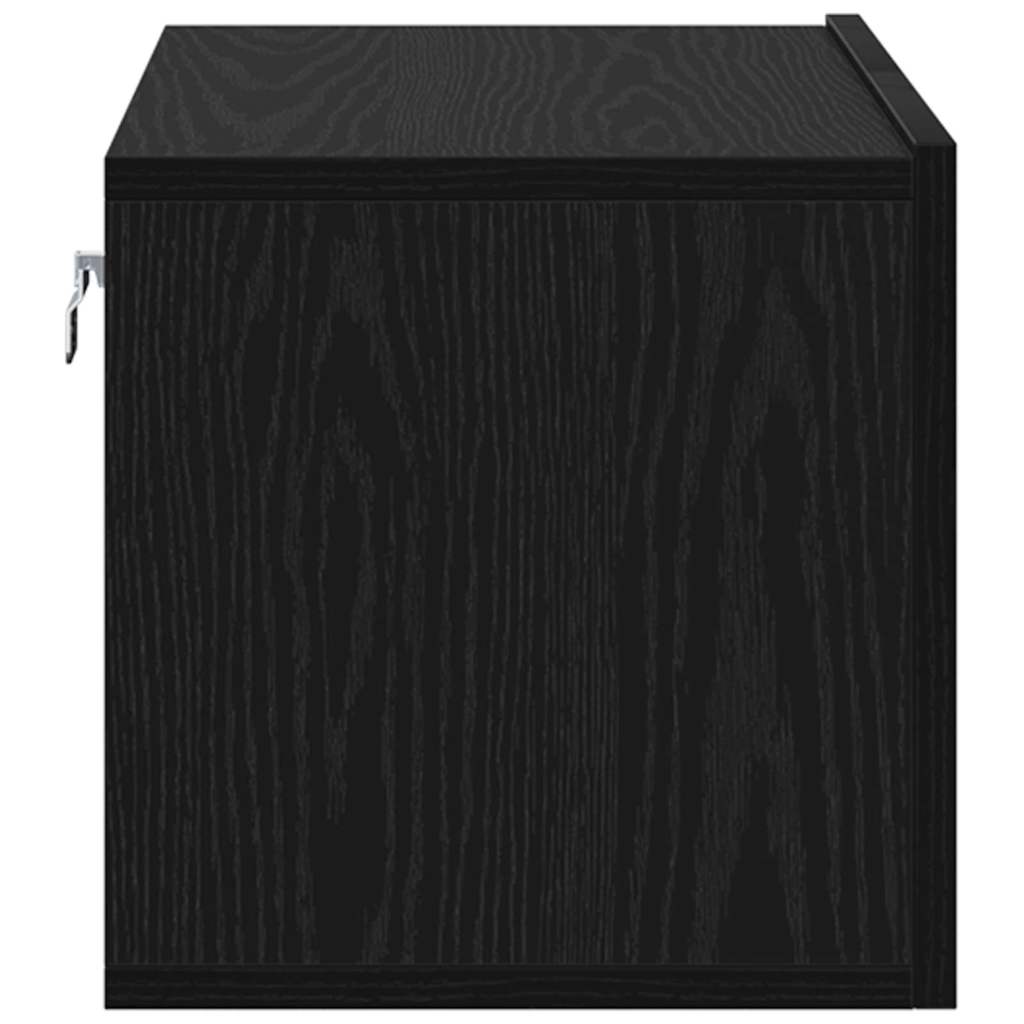 TV szekrény garnitúra 2 pcs Fekete 60 x 30 x 30 cm Faanyag