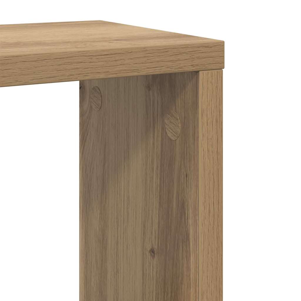 Falpolcok Falra szerelhető 2 pcs Artisan tölgy Szerelt Fa
