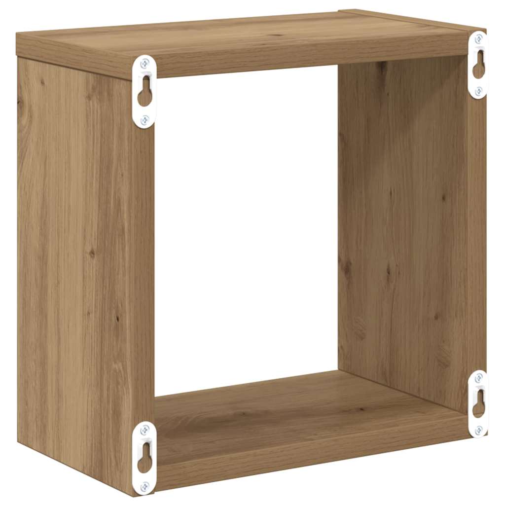Falpolcok Falra szerelhető 2 pcs Artisan tölgy Szerelt Fa