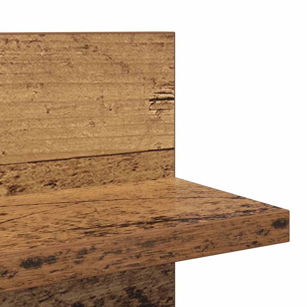 Falpolc Falra szerelhető 2 pcs Öreg fa 80 x 11,5 x 18 cm