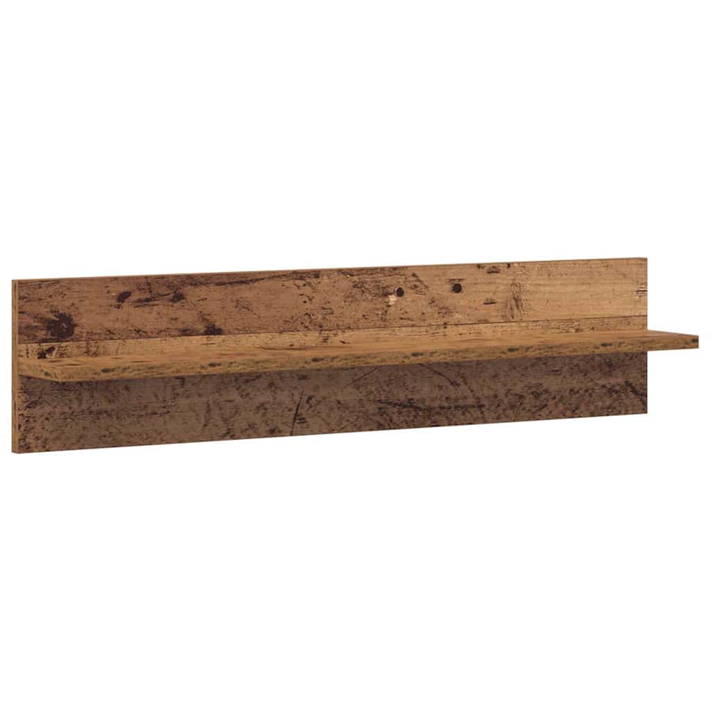Falpolc Falra szerelhető 2 pcs Öreg fa 80 x 11,5 x 18 cm