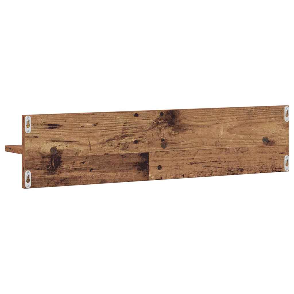 Falpolc Falra szerelhető 2 pcs Öreg fa 80 x 11,5 x 18 cm