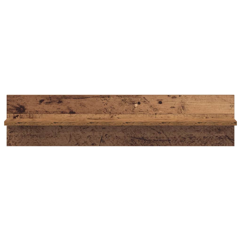 Falpolc Falra szerelhető 2 pcs Öreg fa 80 x 11,5 x 18 cm
