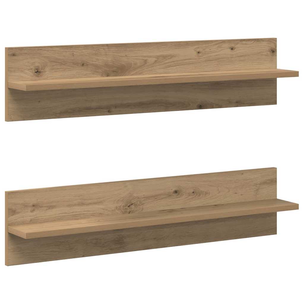 Falpolc Falra szerelhető 2 pcs Artisan tölgy 80 x 11,5 x 18 cm