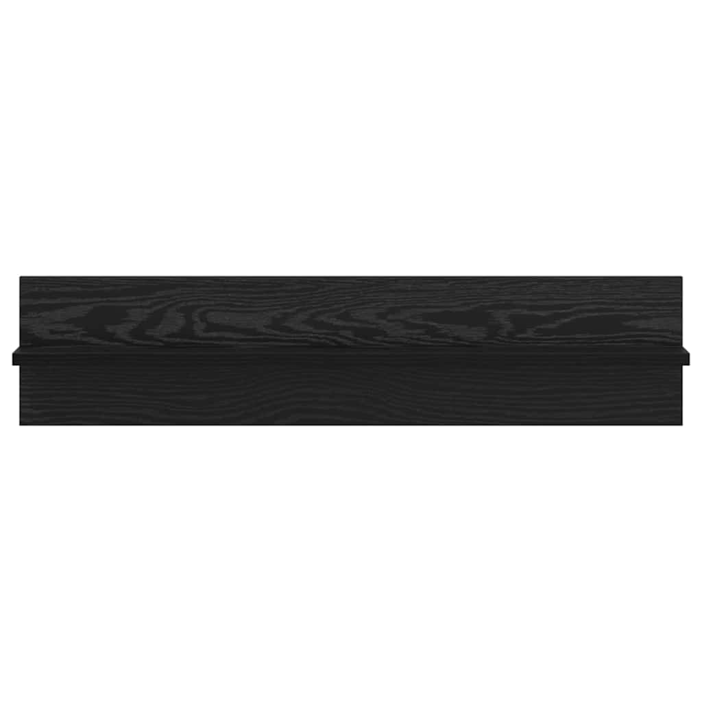 Falpolc Falra szerelhető 2 pcs Fekete tölgy 80 x 11,5 x 18 cm