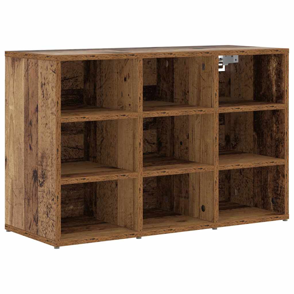 Cipőszekrény 77,5 x 30 x 51 cm Szerelt Fa Öreg fa