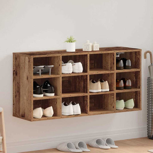 Cipőszekrény polcokkal Öreg fa 103 x 30 x 51 cm Faanyag