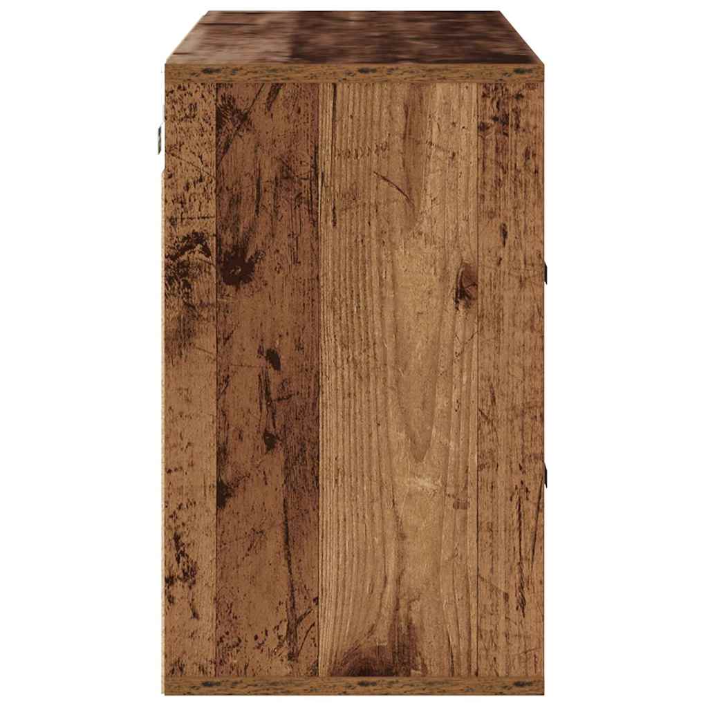 Cipőszekrény 103 x 30 x 51 cm Szerelt Fa Öreg fa