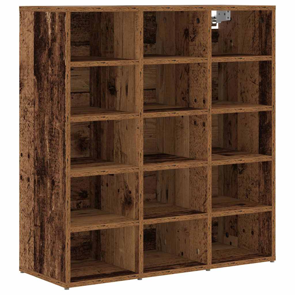 Cipőszekrény 77,5 x 30 x 83,5 cm Szerelt Fa Öreg fa