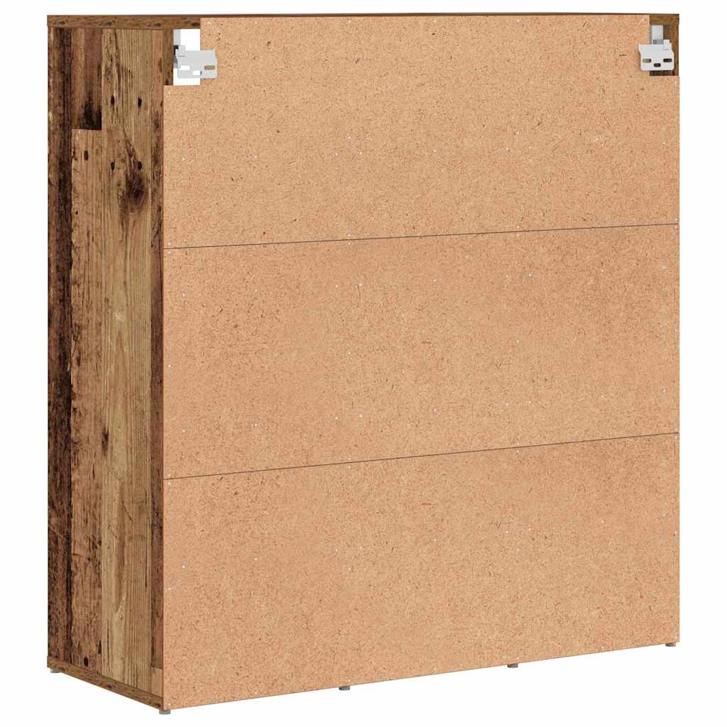 Cipőszekrény 77,5 x 30 x 83,5 cm Szerelt Fa Öreg fa