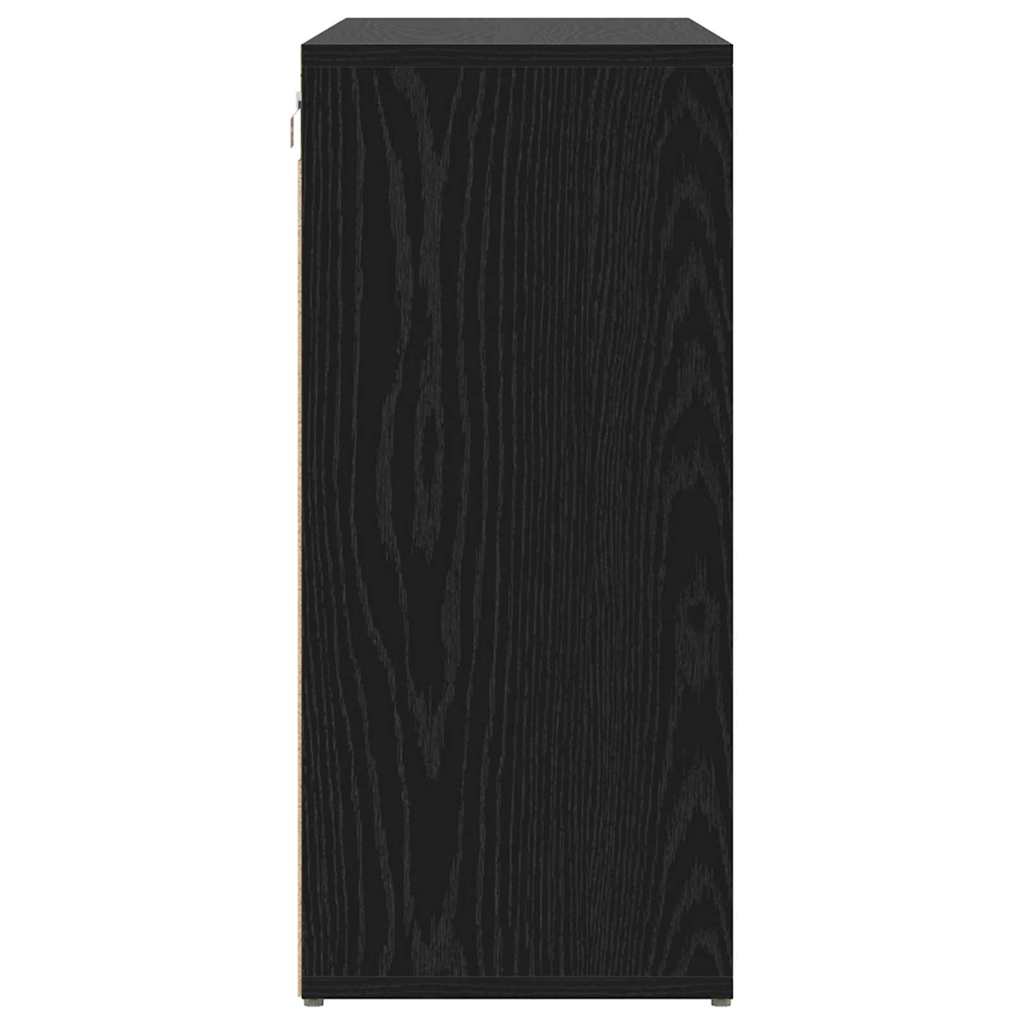 Cipőszekrény 103 x 30 x 67 cm Szerelt Fa Fekete tölgy