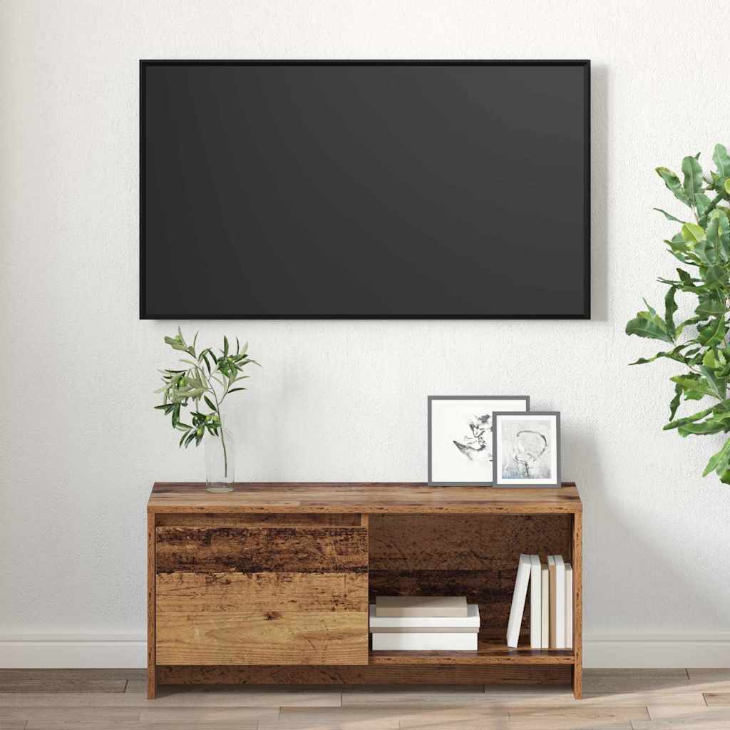 TV szekrény garnitúra 90 x 35 x 40 cm Öreg fa Szerelt Fa