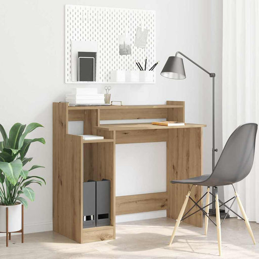 Asztal LED -es lámpákkal Artisan tölgy 97 x 45 x 90 cm Faanyag