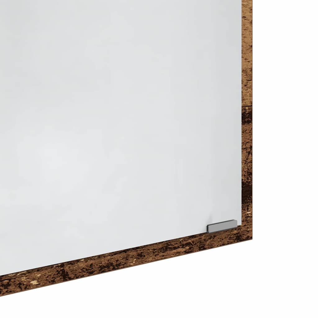 LED Fürdőszoba Tükör tükörrel Öreg fa 40 x 37 x 8.5 cm Faanyag