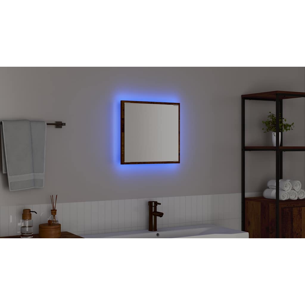 LED Fürdőszoba Tükör Öreg fa 40 x 37 x 8.5 cm Szerelt Fa