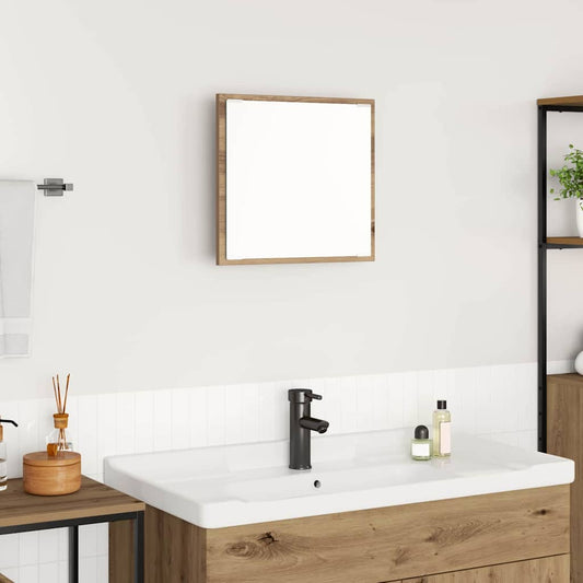 LED Fürdőszoba Tükör Artisan tölgy 40 x 37 x 8.5 cm Faanyag