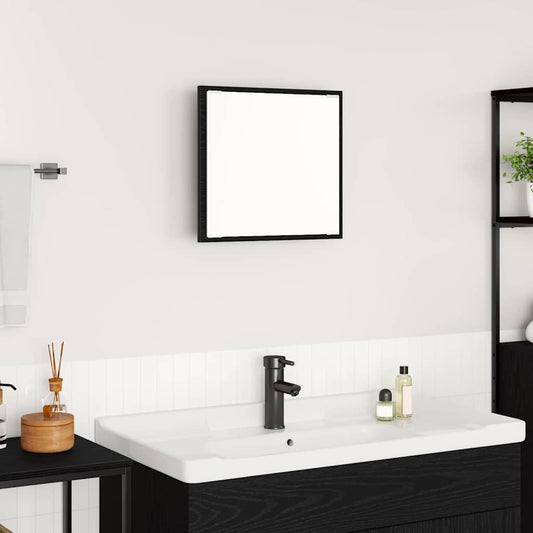 LED Fürdőszoba Tükör Fekete tölgy 40 x 37 x 8.5 cm Faanyag