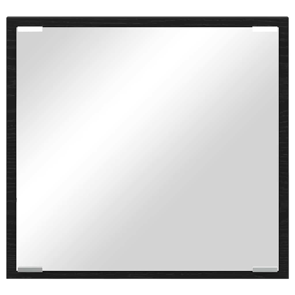 LED Fürdőszoba Tükör Fekete tölgy 40 x 37 x 8.5 cm Szerelt Fa