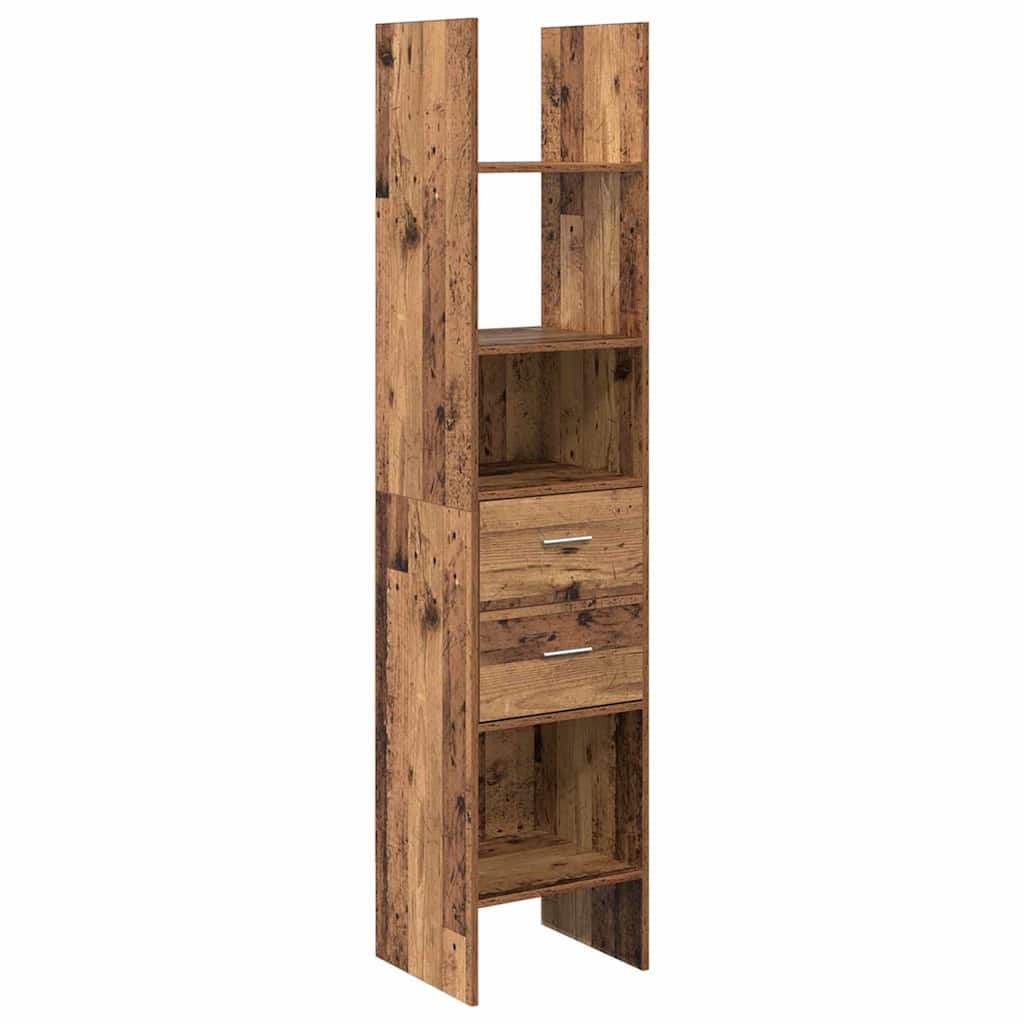 Könyvespolc 2 szintes 40 x 35 x 180 cm Szerelt Fa Régi fa