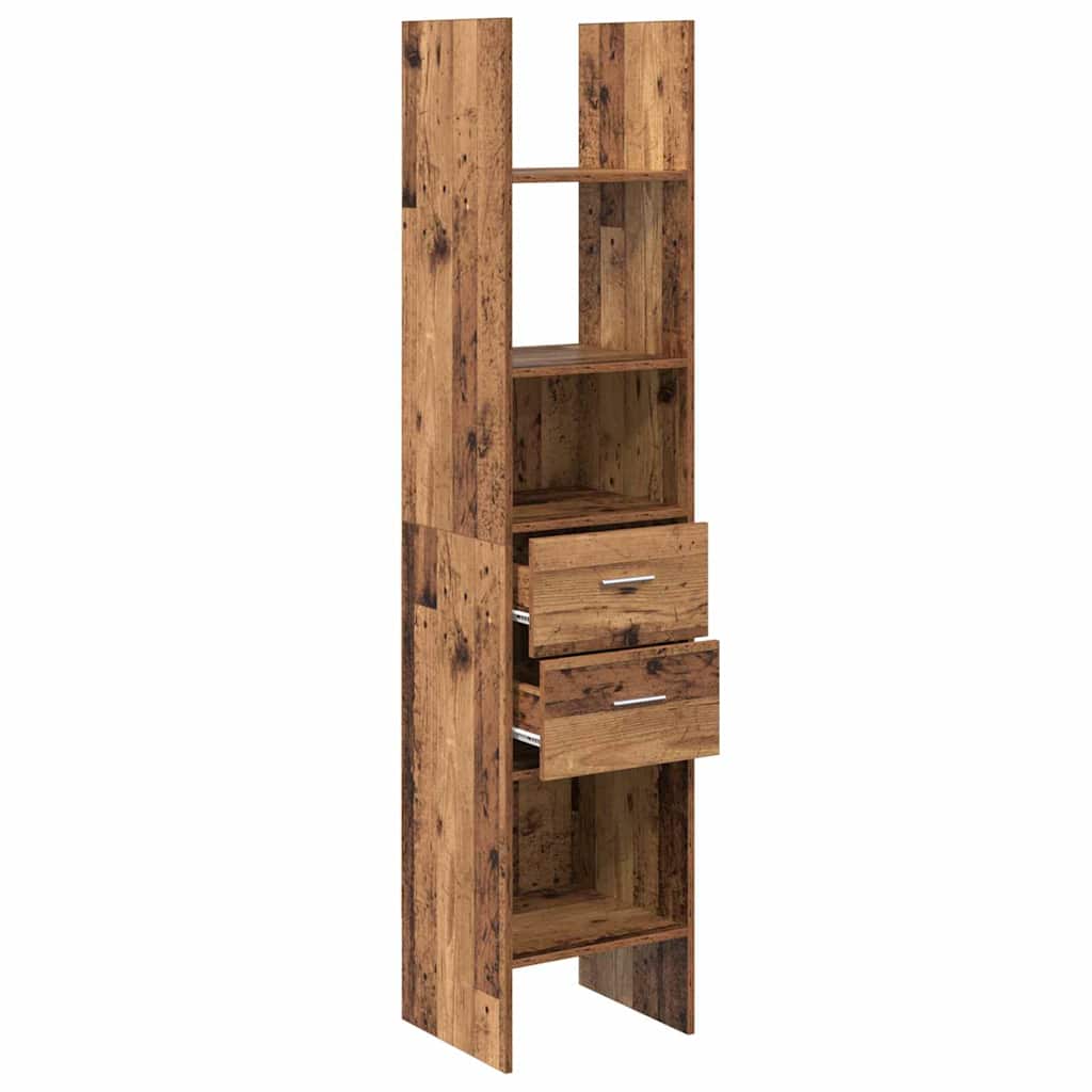 Könyvespolc 2 szintes 40 x 35 x 180 cm Szerelt Fa Régi fa
