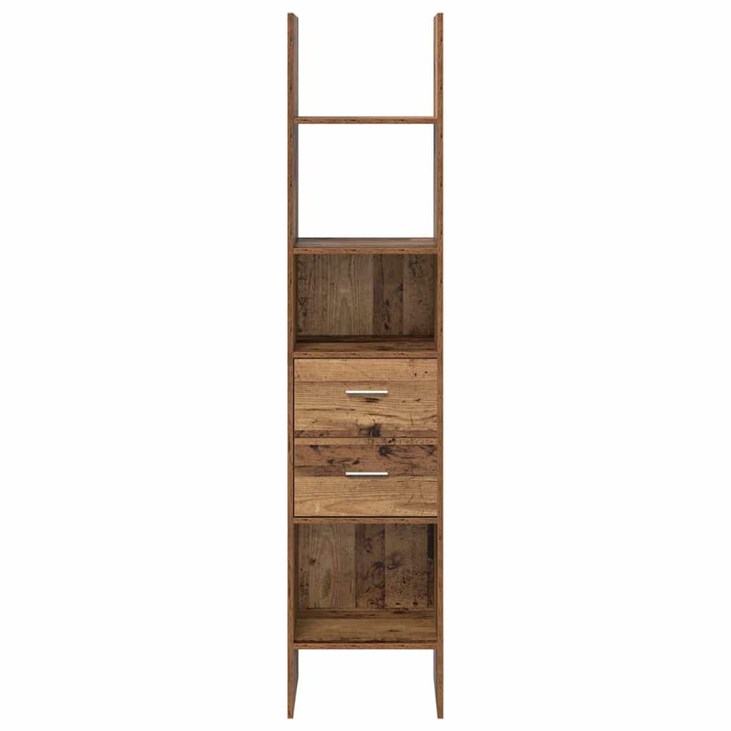 Könyvespolc 2 szintes 40 x 35 x 180 cm Szerelt Fa Régi fa