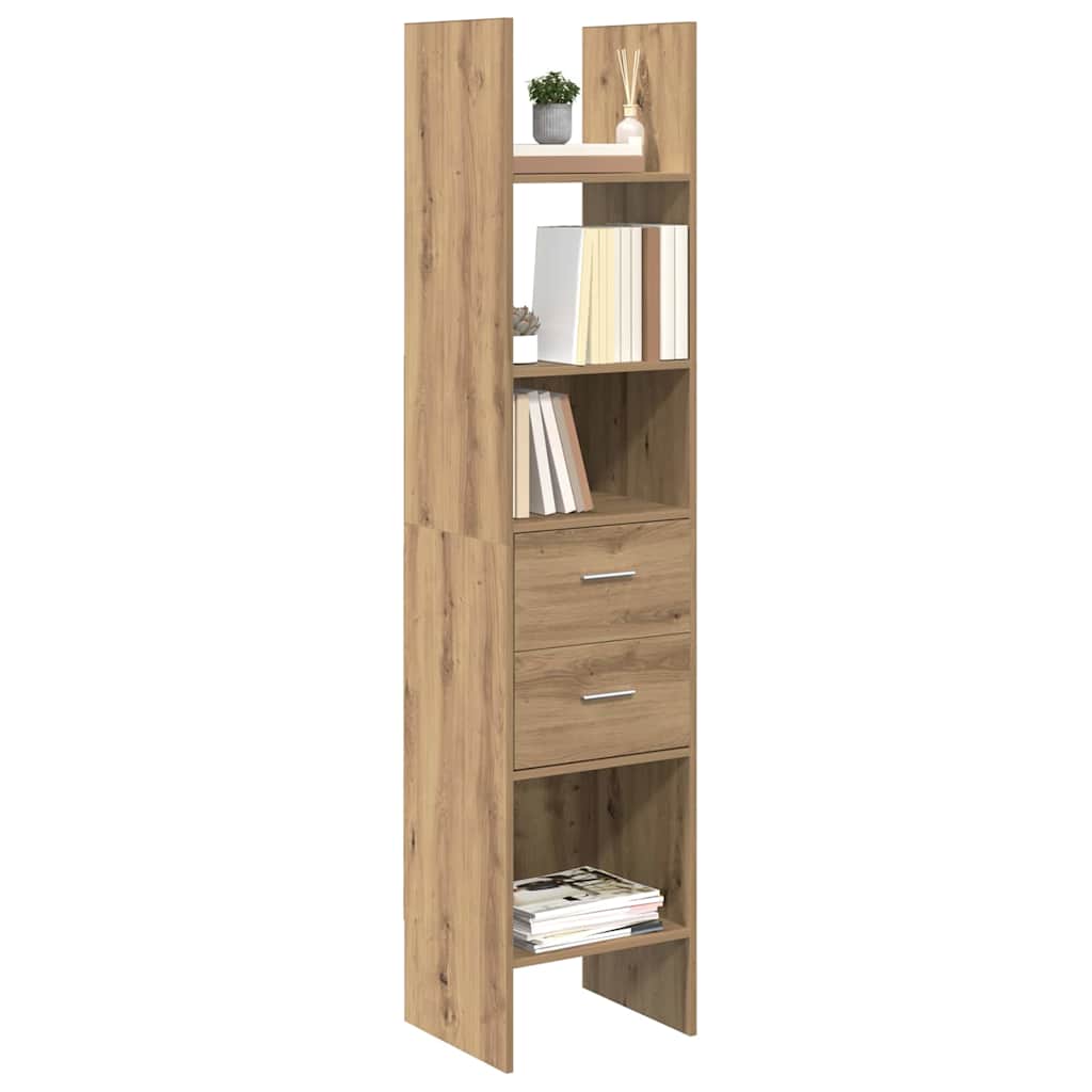 Könyvespolc 2 szintes 40 x 35 x 180 cm Szerelt Fa