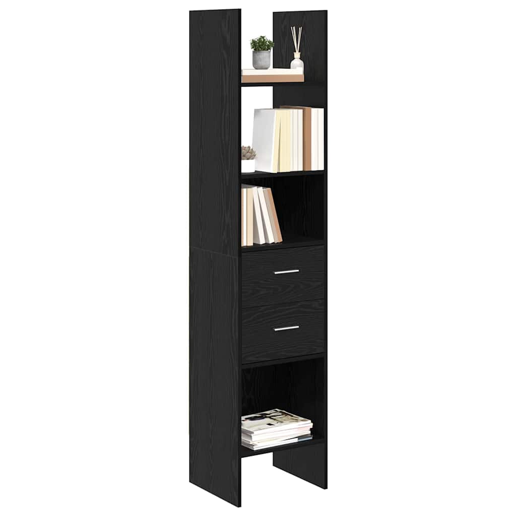 Könyvespolc 2 szintes 40 x 35 x 180 cm Szerelt Fa Musta tammi
