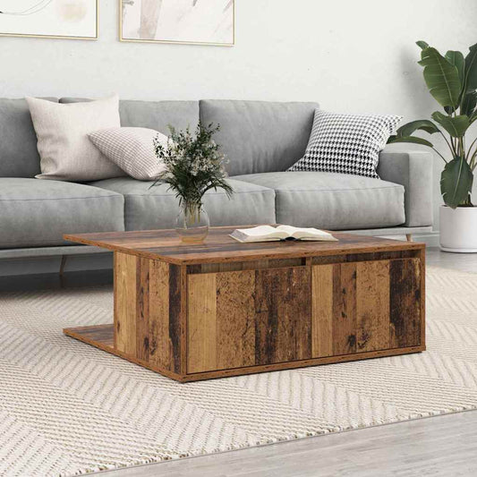 Dohányzóasztal fiókkal Öreg fa 80 x 80 x 31 cm Faanyag
