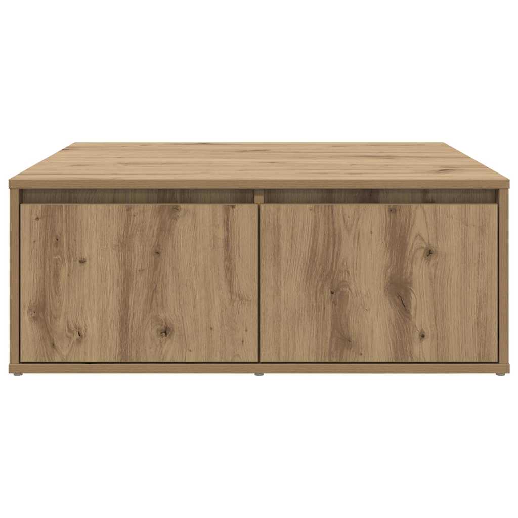 Dohányzóasztal kézműves tölgy 80 x 80 x 31 cm Szerelt Fa