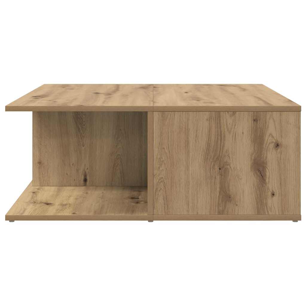 Dohányzóasztal kézműves tölgy 80 x 80 x 31 cm Szerelt Fa