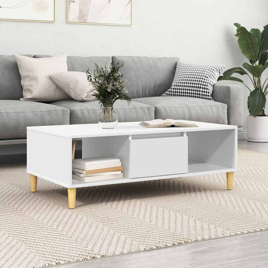 Dohányzóasztal Fehér 102 x 55 x 35 cm Faanyag