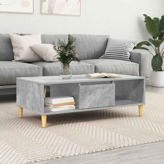 Dohányzóasztal Beton Szürke 102 x 55 x 35 cm Faanyag