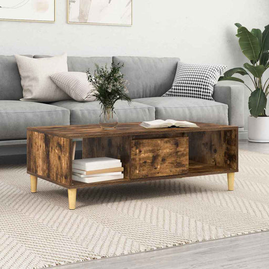 Dohányzóasztal Füstölt tölgy 102 x 55 x 35 cm Faanyag