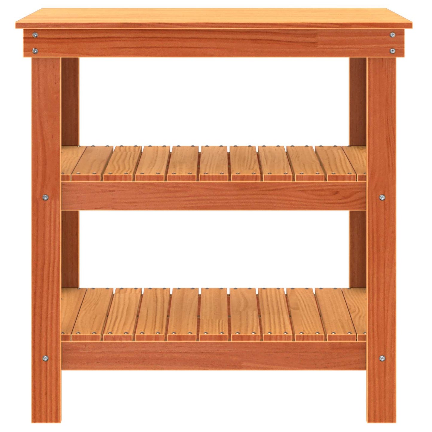 Munkapad polcokkal Faggyú barna 78,5 x 50 x 80 cm Tömör fenyőfa