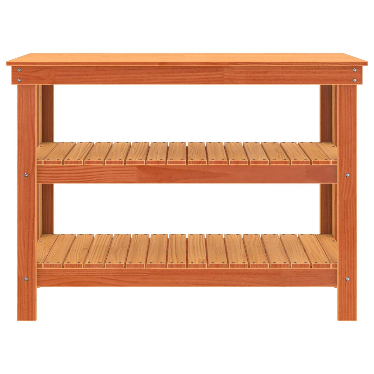 Munkapad polcokkal Viaszbarna 110,5 x 50 x 80 cm Tömör fenyőfa