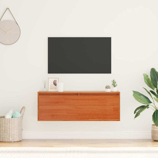 Fali Szekrény Faggyú barna 100 x 30 x 35 cm Tömör fenyőfa