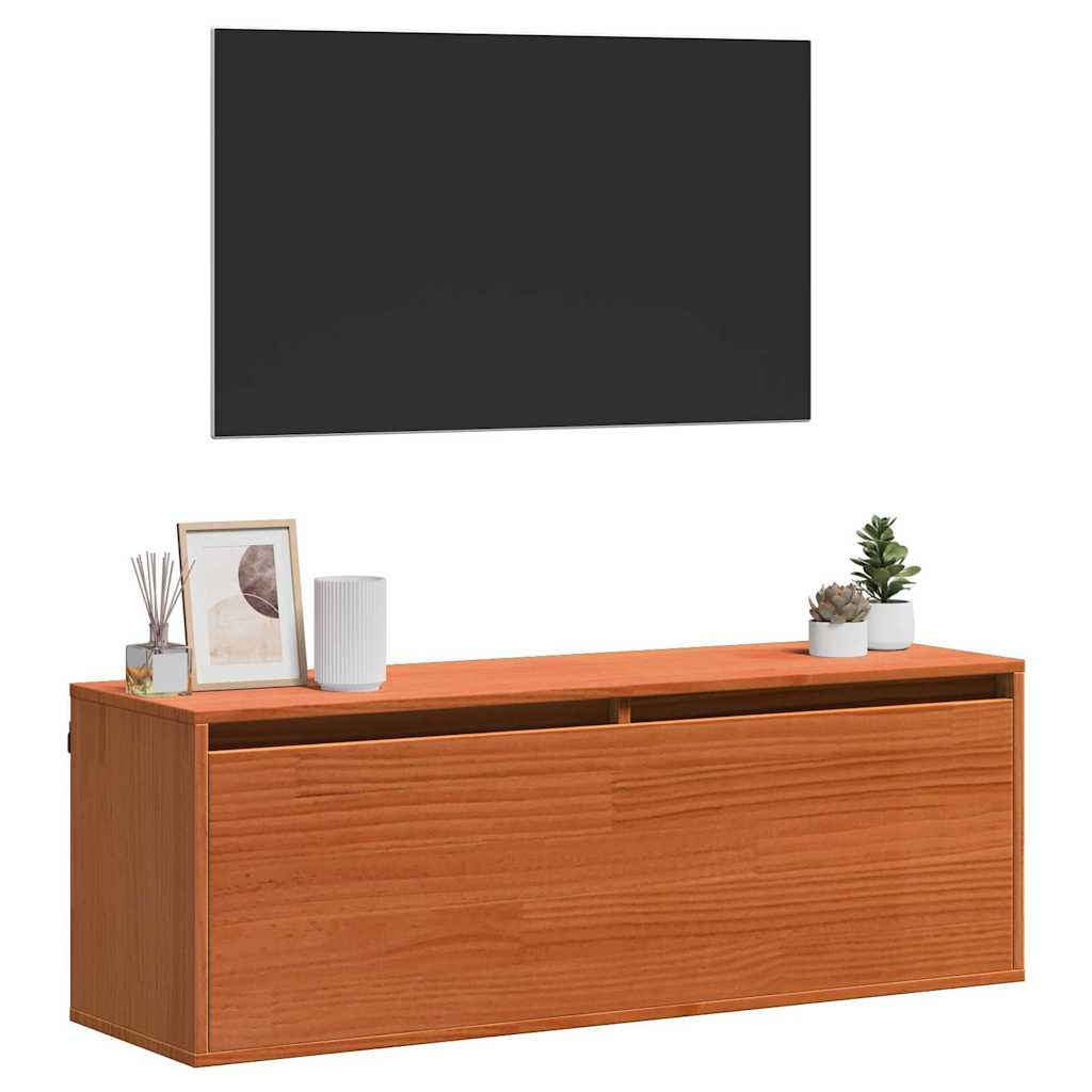 Fali Szekrény Faggyú barna 100 x 30 x 35 cm Tömör fenyőfa