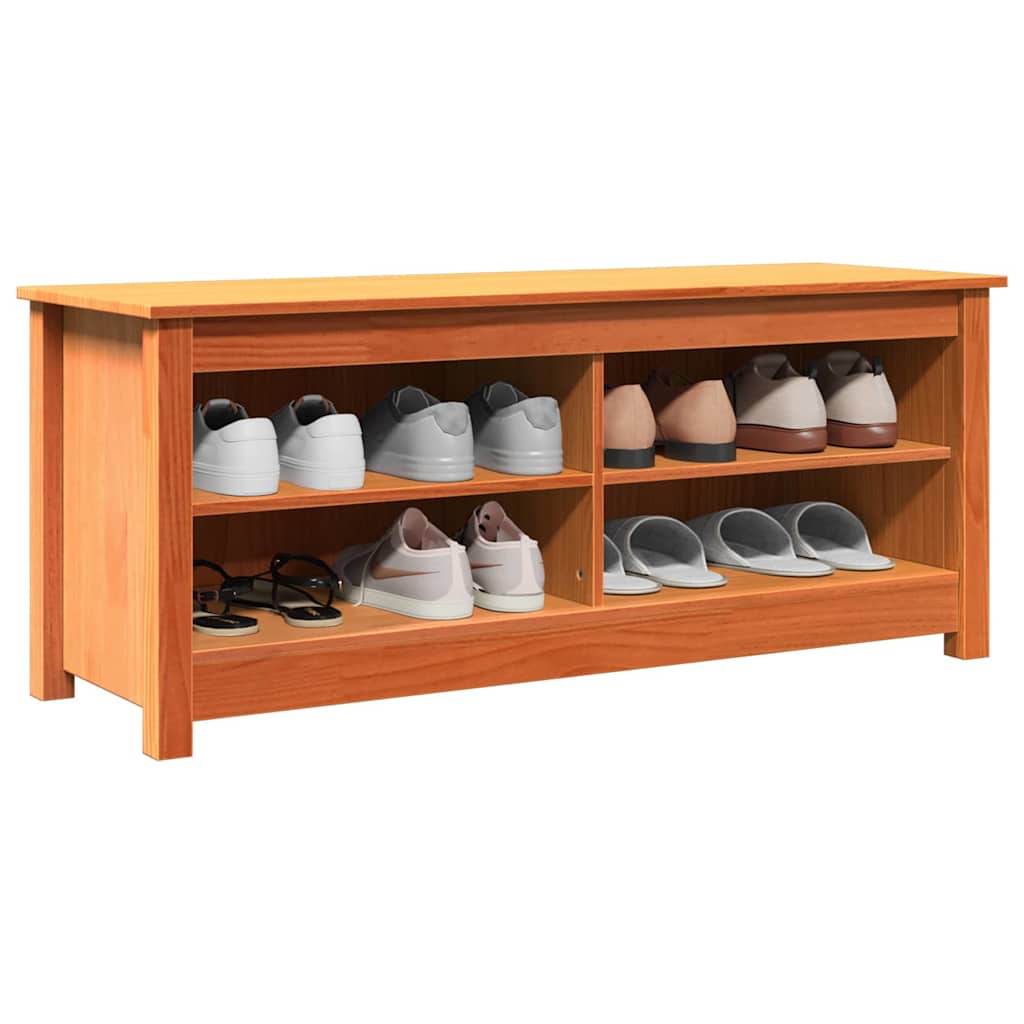 Tárolópad Faggyú barna 110 x 38 x 45,5 cm Tömör fenyőfa