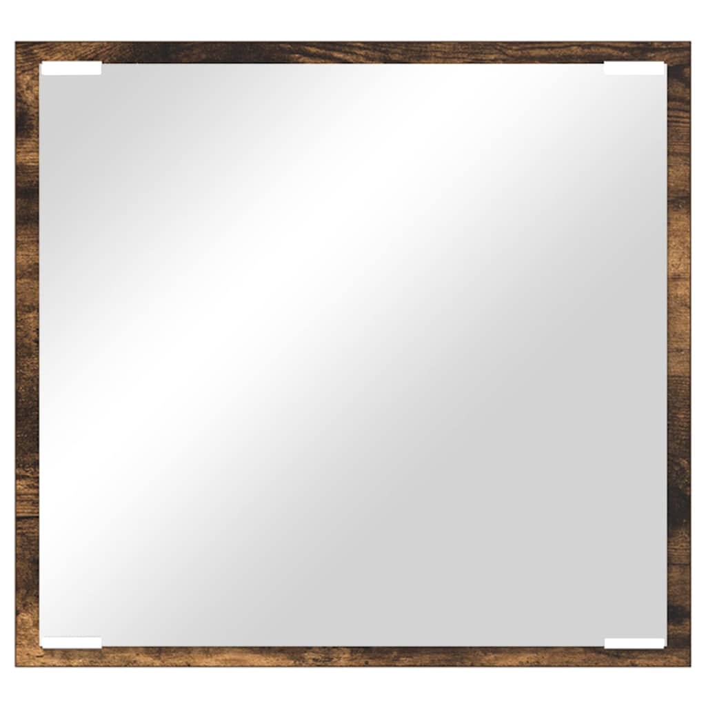 LED Fürdőszoba Tükör Füstölt tölgy 40 x 37 x 8.5 cm Szerelt Fa