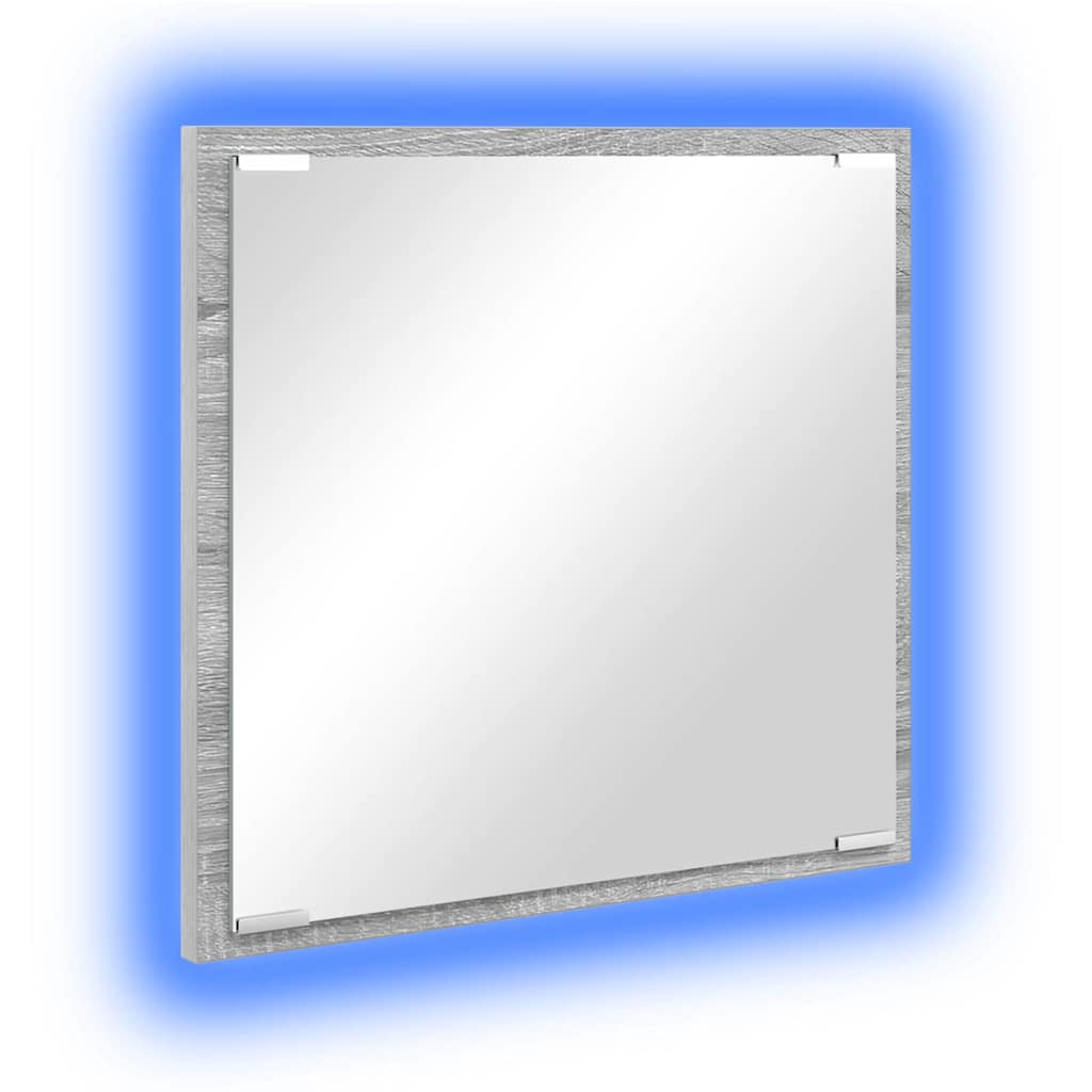 LED Fürdőszoba Tükör Szürke Sonoma 40 x 37 x 8.5 cm Szerelt Fa
