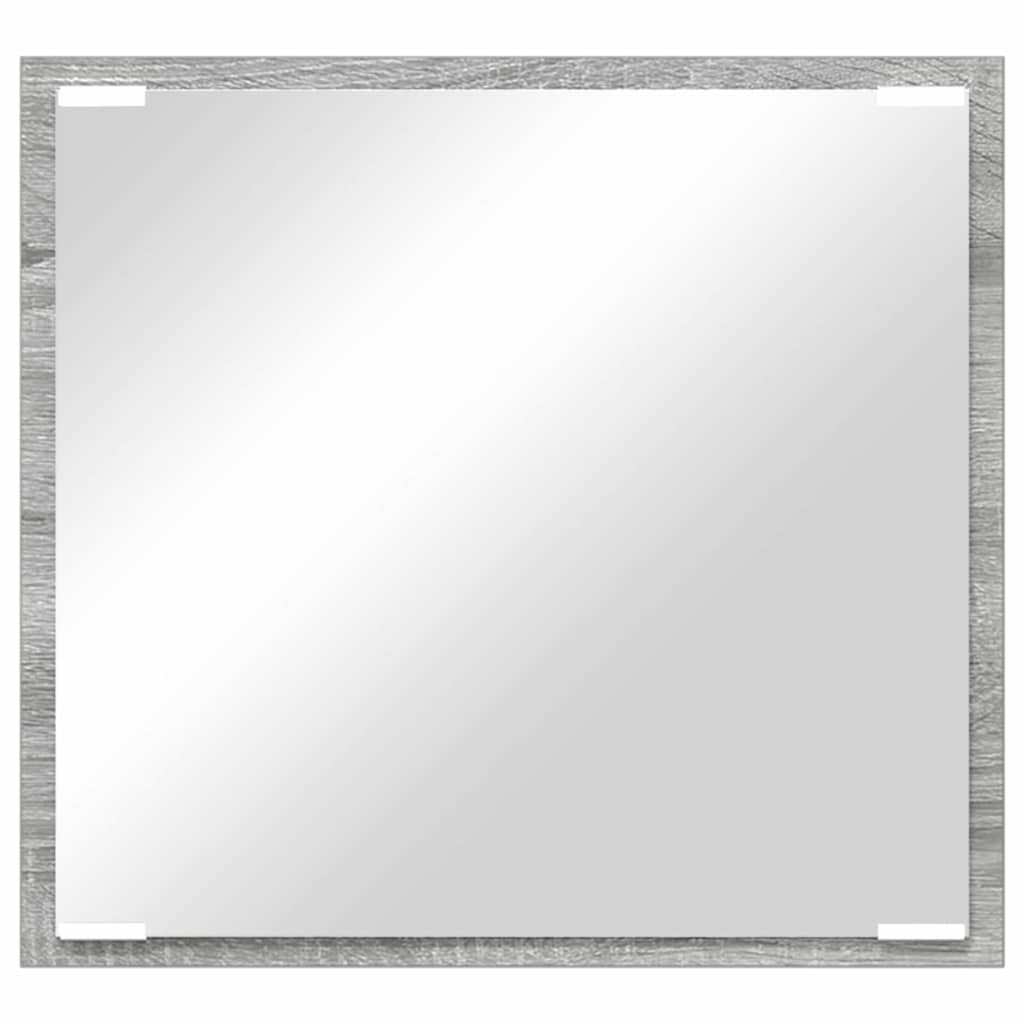 LED Fürdőszoba Tükör Szürke Sonoma 40 x 37 x 8.5 cm Szerelt Fa