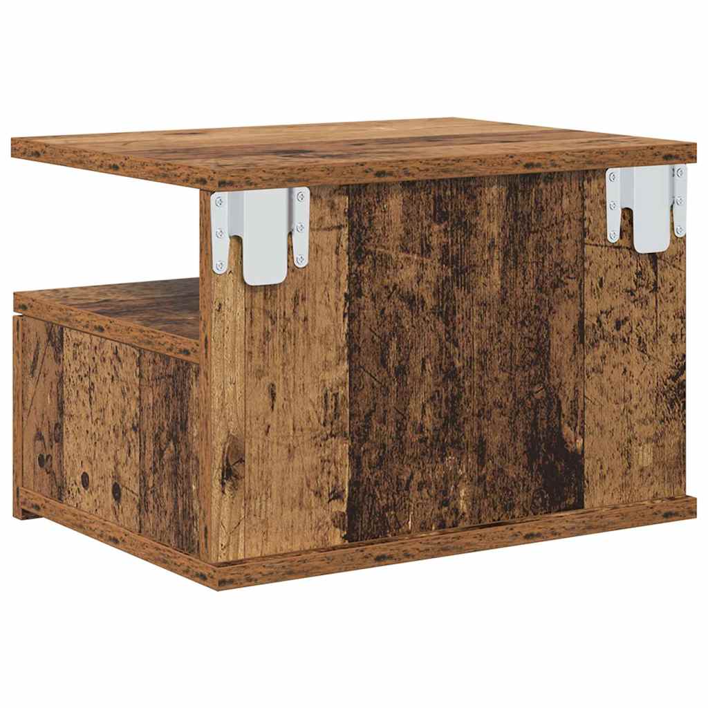 Lebegő éjjeliszekrény 2 db Öreg fa 40 x 31 x 28 cm Szerelt Fa