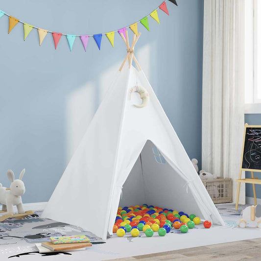 Teepee sátor Fehér 120 x 120 x 150 cm Textil és Műanyag