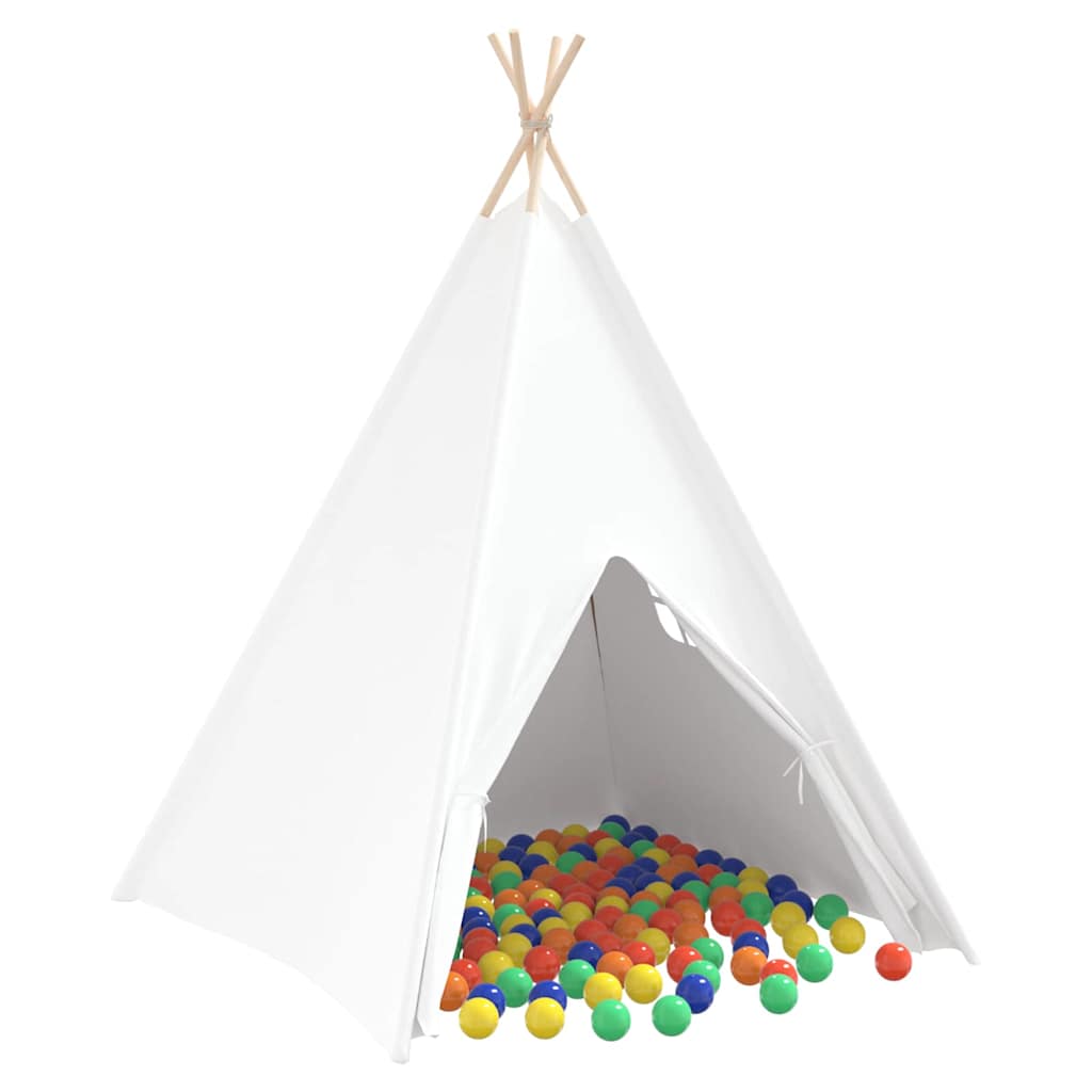 Teepee sátor Fehér 120 x 120 x 150 cm Textil és Műanyag